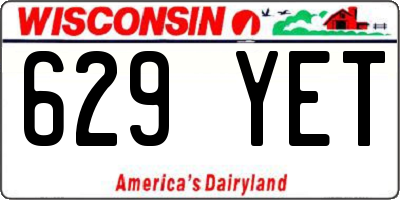 WI license plate 629YET