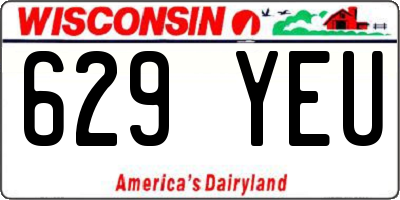 WI license plate 629YEU