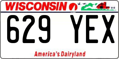 WI license plate 629YEX