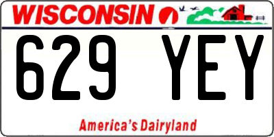 WI license plate 629YEY