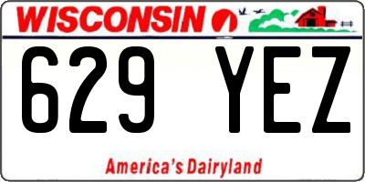 WI license plate 629YEZ