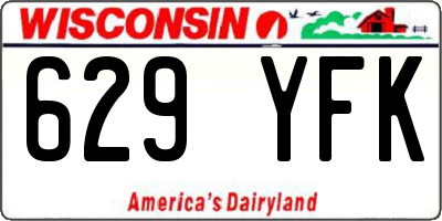 WI license plate 629YFK