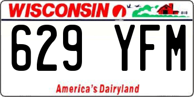WI license plate 629YFM