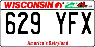 WI license plate 629YFX