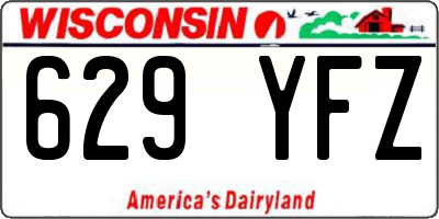 WI license plate 629YFZ