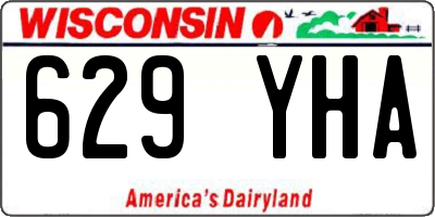 WI license plate 629YHA