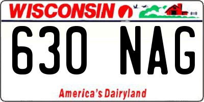 WI license plate 630NAG