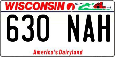 WI license plate 630NAH