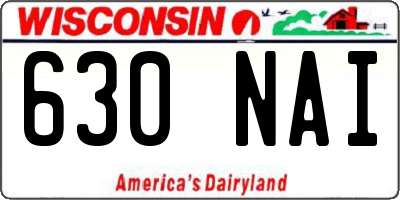 WI license plate 630NAI