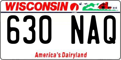 WI license plate 630NAQ