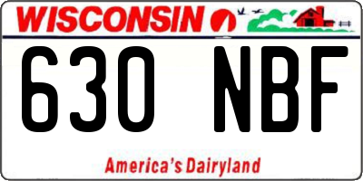 WI license plate 630NBF