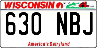 WI license plate 630NBJ