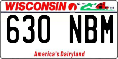 WI license plate 630NBM