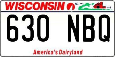 WI license plate 630NBQ