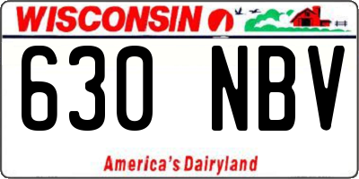 WI license plate 630NBV