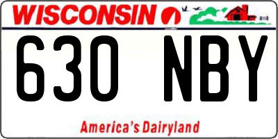 WI license plate 630NBY