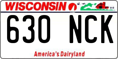 WI license plate 630NCK