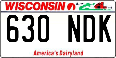WI license plate 630NDK