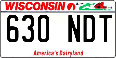 WI license plate 630NDT