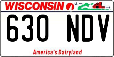 WI license plate 630NDV