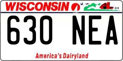 WI license plate 630NEA