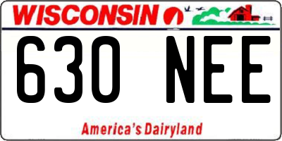 WI license plate 630NEE