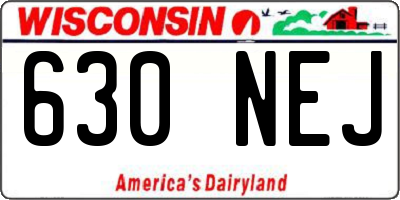 WI license plate 630NEJ
