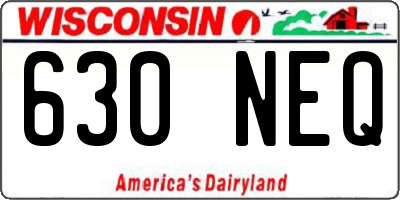 WI license plate 630NEQ