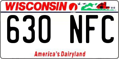 WI license plate 630NFC