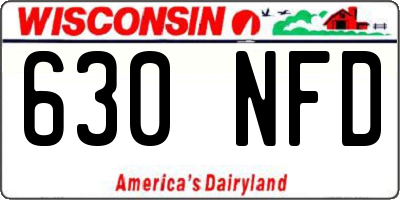 WI license plate 630NFD