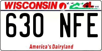 WI license plate 630NFE