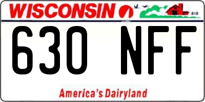 WI license plate 630NFF