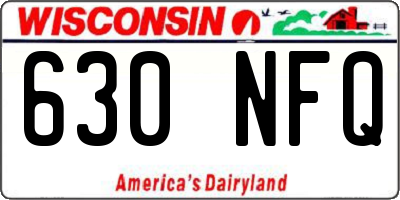 WI license plate 630NFQ