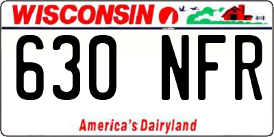 WI license plate 630NFR