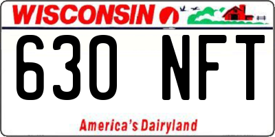 WI license plate 630NFT