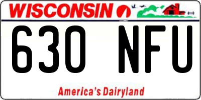 WI license plate 630NFU