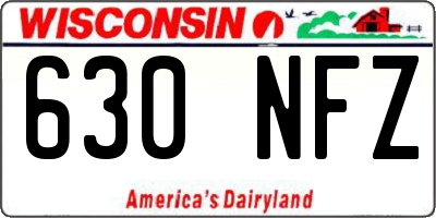 WI license plate 630NFZ