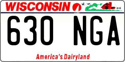 WI license plate 630NGA