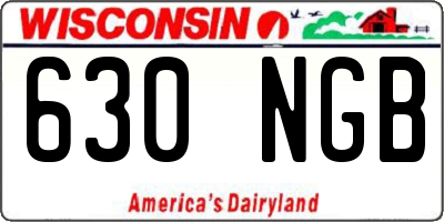 WI license plate 630NGB