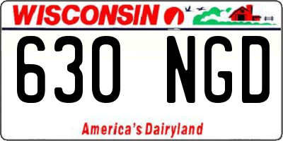 WI license plate 630NGD