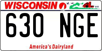 WI license plate 630NGE