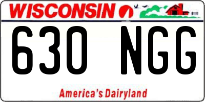WI license plate 630NGG