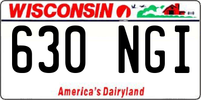 WI license plate 630NGI