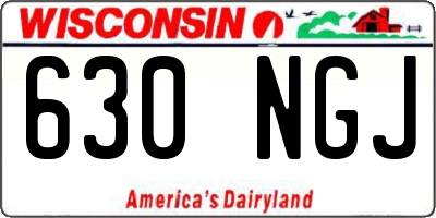 WI license plate 630NGJ