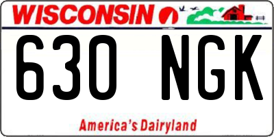 WI license plate 630NGK