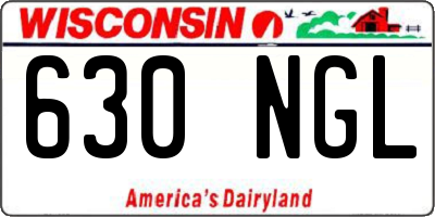 WI license plate 630NGL