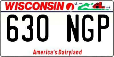 WI license plate 630NGP