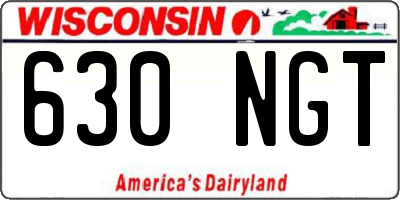 WI license plate 630NGT