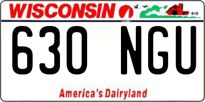 WI license plate 630NGU