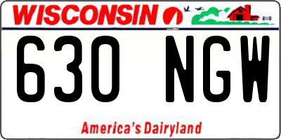 WI license plate 630NGW